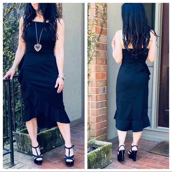 ✨LAST ONE✨STYLISH FABULOUS LITTLE BLACK MIDI DRESS - Picture 8 of 8